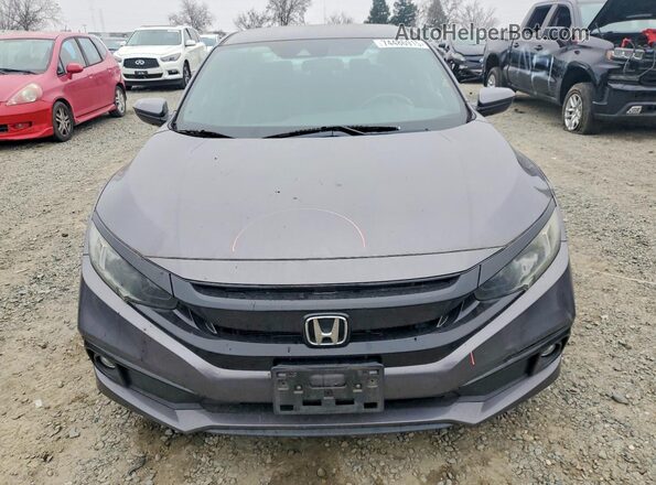 19XFC2F85KE204636 2019 HONDA CIVIC Gray Вид спереду