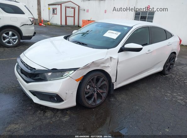 19XFC2F8XKE036332 2019 HONDA CIVIC Белый Передняя левая четверть