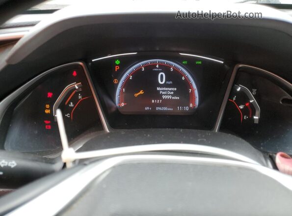 19XFC2F8XKE203577 2019 HONDA CIVIC White Instrument cluster view