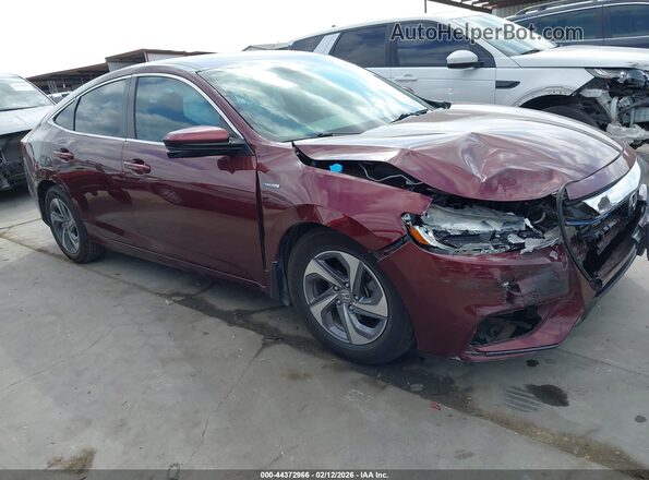 19XZE4F55LE000641 2020 HONDA INSIGHT Burgundy Przód prawy