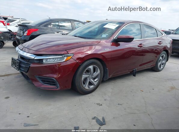 19XZE4F55LE000641 2020 HONDA INSIGHT Burgundy Przód lewy