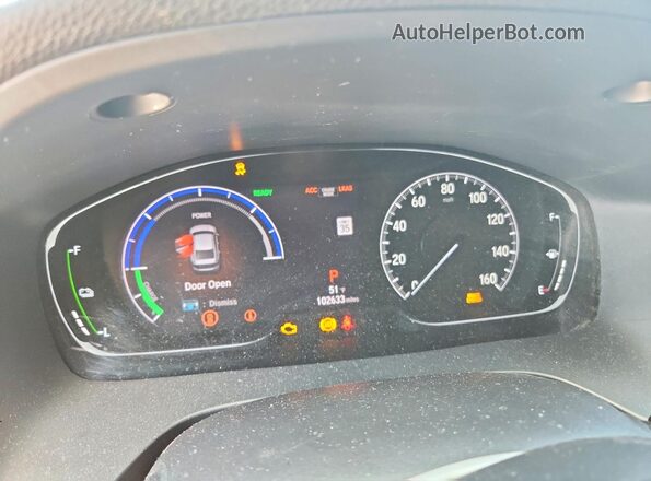 19XZE4F59ME001096 2021 HONDA INSIGHT Серый Вид щитка приборов