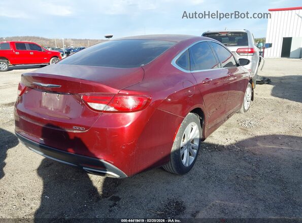 1C3CCCAG6GN100932 2016 CHRYSLER 200 Maroon Tył prawy