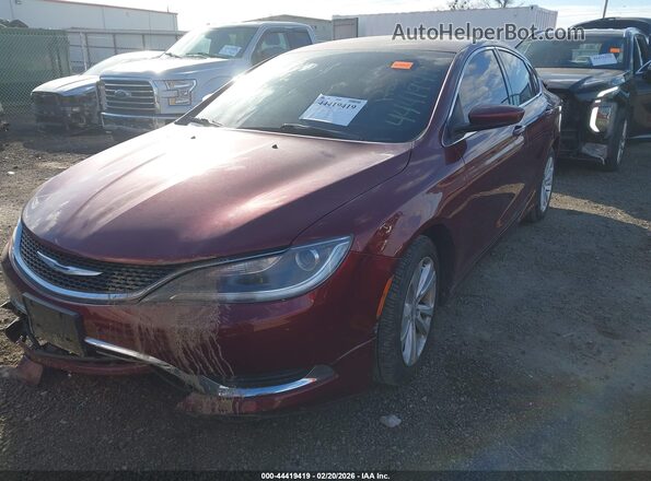 1C3CCCAG6GN100932 2016 CHRYSLER 200 Maroon Przód lewy