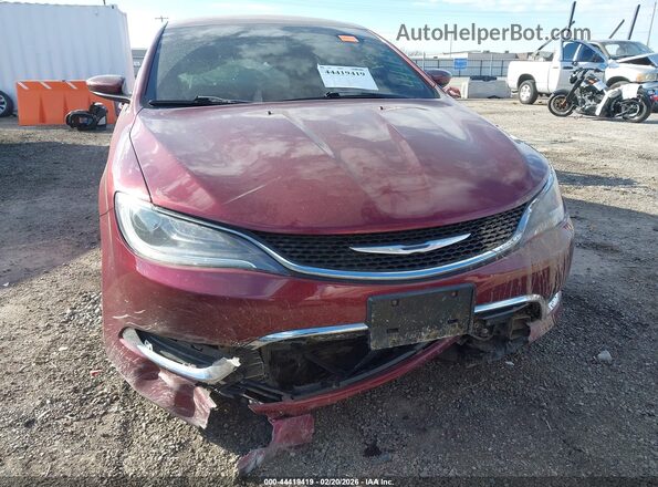 1C3CCCAG6GN100932 2016 CHRYSLER 200 Maroon Widok z przodu