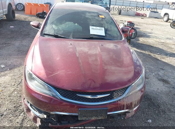 1C3CCCAG6GN100932 2016 CHRYSLER 200 Maroon Widok zestawu wskaźników