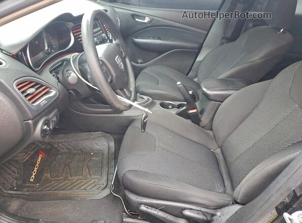 1C3CDFAA7GD728885 2016 DODGE DART Black Front interior view