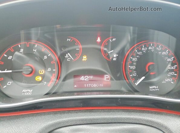 1C3CDFBA8GD604963 2016 DODGE DART White Вид щитка приладів