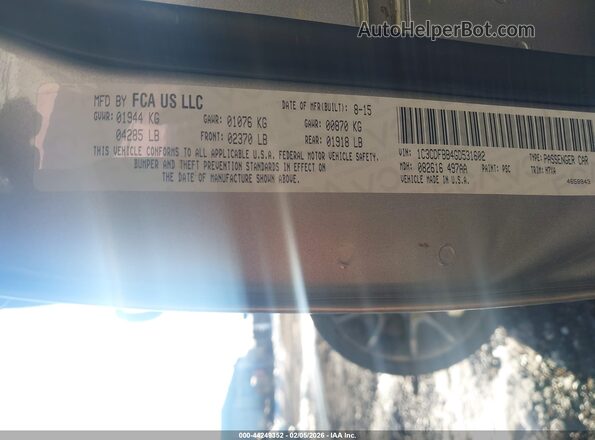1C3CDFBB4GD531602 2016 DODGE DART Черный Вид подкапотного пространства