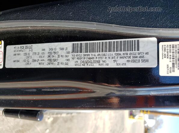 1C4BJWDG4GL222968 2016 JEEP WRANGLER Black Вид наклейки з VIN-кодом