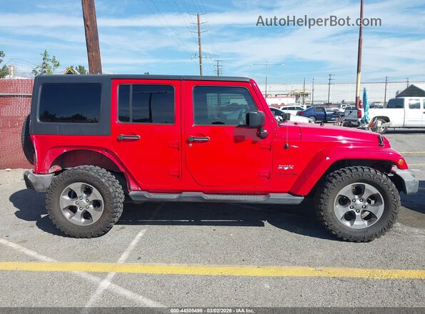 1C4BJWEG4JL935682 2018 JEEP WRANGLER Красный Вид задней части салона