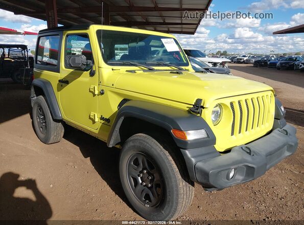 1C4GJXANXPW634017 2023 JEEP WRANGLER Желтый Передняя правая четверть