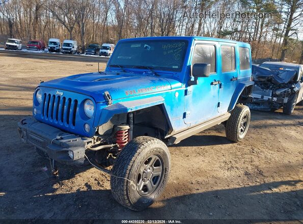 1C4HJWFG2GL224905 2016 JEEP WRANGLER UNLIMITED Синий Передняя левая четверть