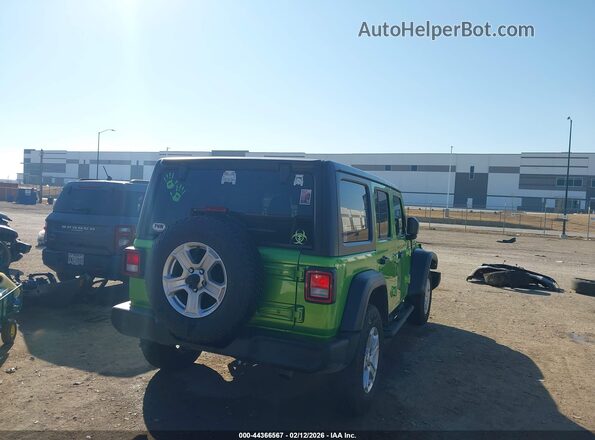 1C4HJXDG2JW301142 2018 JEEP WRANGLER UNLIMITED Зеленый Задняя правая четверть