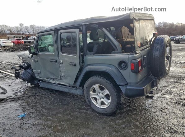 1C4HJXDG4JW239730 2018 JEEP WRANGLER Серый Задняя левая четверть