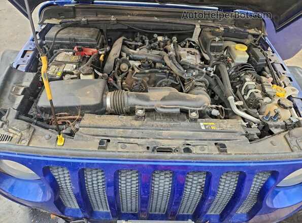 1C4HJXDN0JW283612 2018 JEEP WRANGLER Синий Вид задней части салона