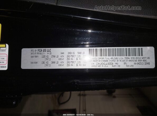 1C4HJXDN2JW183530 2018 JEEP WRANGLER UNLIMITED Черный Вид подкапотного пространства