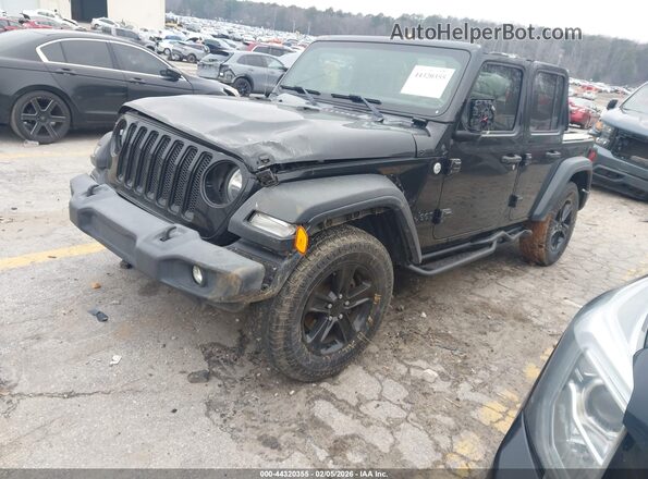 1C4HJXDN2LW195941 2020 JEEP WRANGLER UNLIMITED Черный Передняя левая четверть