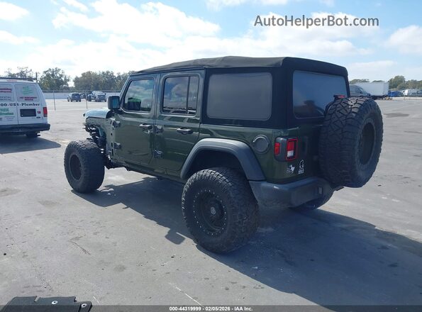 1C4HJXDN3MW596142 2021 JEEP WRANGLER UNLIMITED Green უკანა მარცხენა