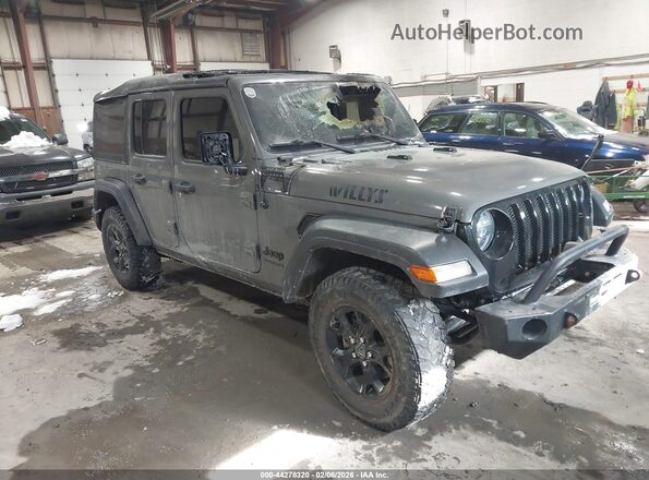 1C4HJXDN8NW207190 2022 JEEP WRANGLER UNLIMITED Серый Передняя правая четверть