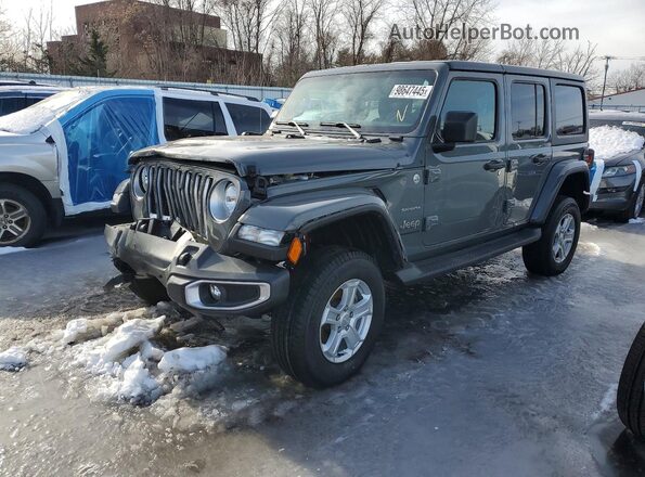 1C4HJXEG0PW618005 2023 JEEP WRANGLER Серый Передняя левая четверть