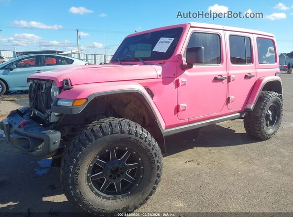 1C4HJXFG2LW288960 2020 JEEP WRANGLER UNLIMITED Розовый Передняя левая четверть