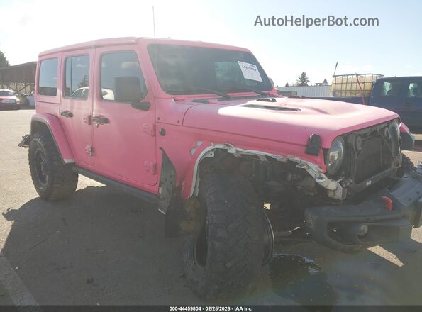 1C4HJXFG2LW288960 2020 JEEP WRANGLER UNLIMITED Розовый Передняя правая четверть