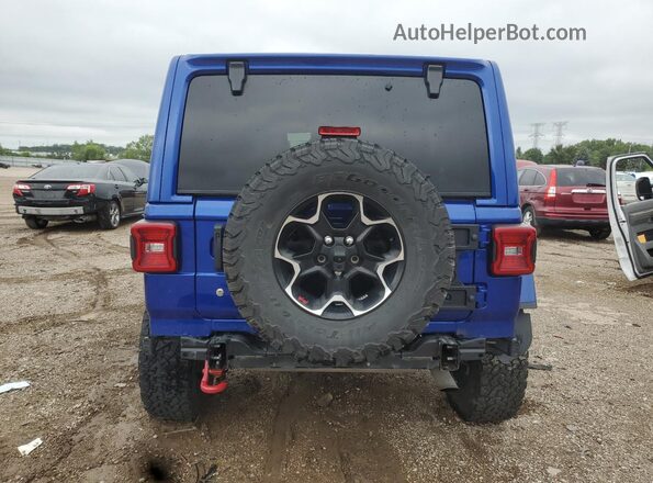 1C4HJXFN0LW246964 2020 JEEP WRANGLER Синий Вид сзади