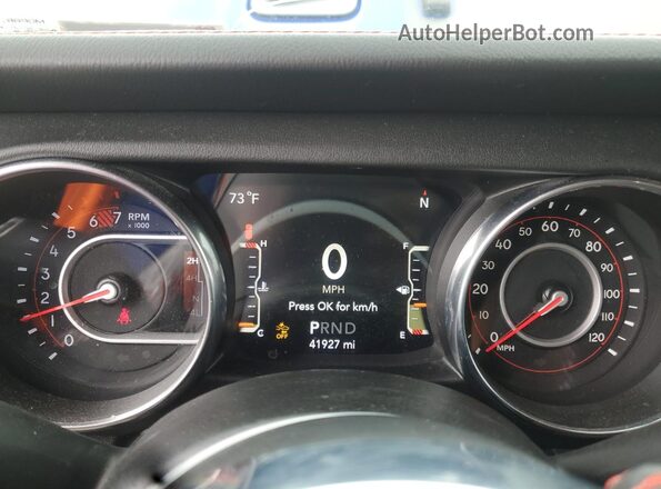 1C4HJXFN0LW246964 2020 JEEP WRANGLER Синий Вид щитка приборов