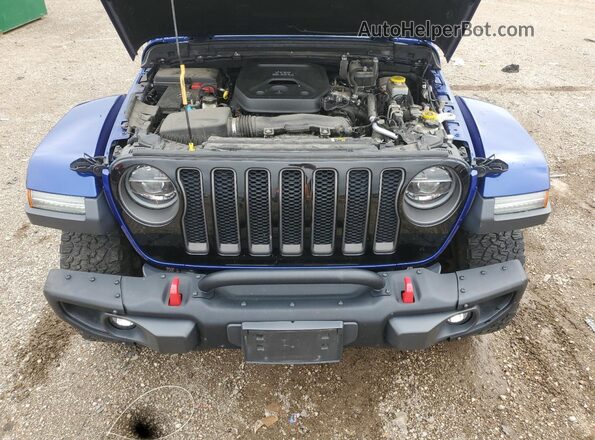 1C4HJXFN0LW246964 2020 JEEP WRANGLER Синий Вид задней части салона