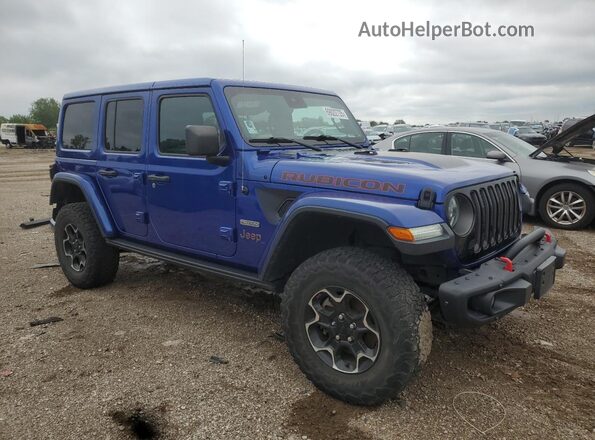1C4HJXFN0LW246964 2020 JEEP WRANGLER Синий Передняя правая четверть