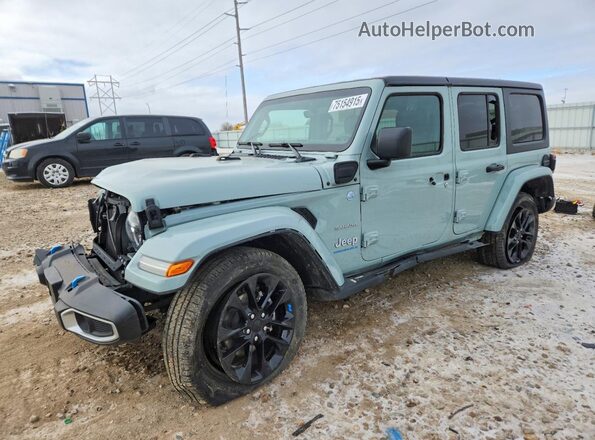 1C4JJXP62PW576877 2023 JEEP WRANGLER Бирюзовый Передняя левая четверть