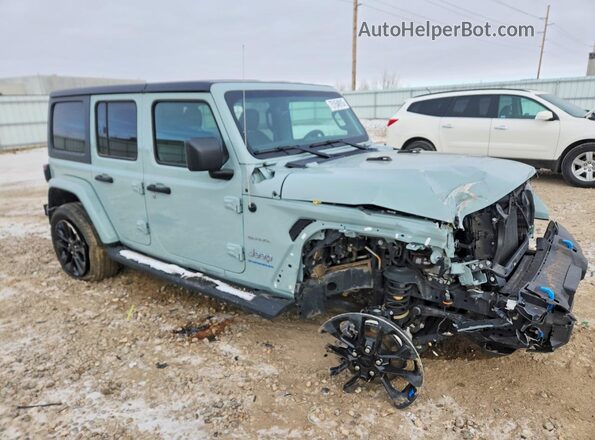 1C4JJXP62PW576877 2023 JEEP WRANGLER Бирюзовый Передняя правая четверть