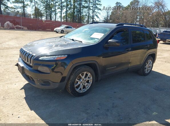 1C4PJLAB0GW274402 2016 JEEP CHEROKEE Black წინა მარცხენა ხედი სამი მეოთხედიდან