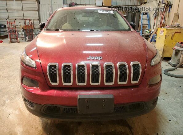 1C4PJLABXGW233887 2016 JEEP CHEROKEE Red Widok z przodu