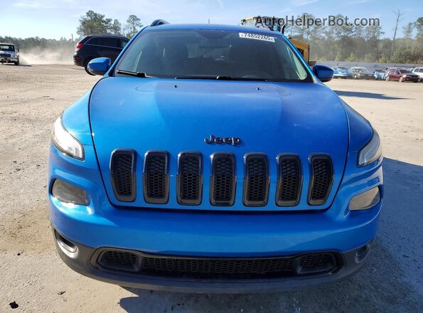 1C4PJLCB6JD544801 2018 JEEP CHEROKEE Синий Вид спереди