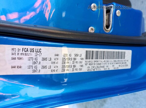 1C4PJLCB6JD544801 2018 JEEP CHEROKEE Синий Вид подкапотного пространства