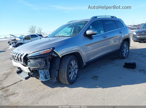 1C4PJLDX8JD519635 2018 JEEP CHEROKEE Серебряный Передняя левая четверть