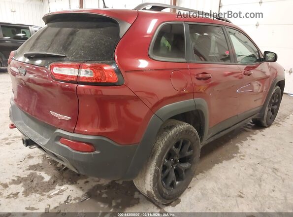 1C4PJMBB7HW632942 2017 JEEP CHEROKEE Красный Задняя правая четверть