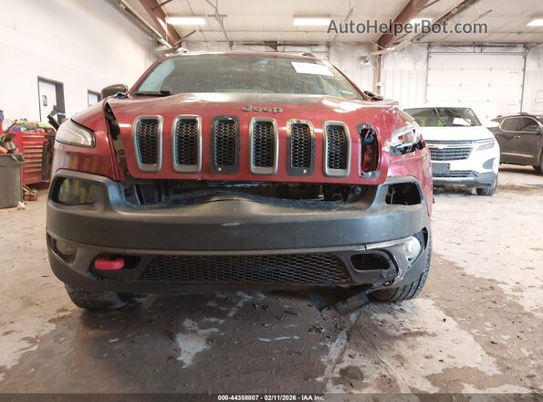 1C4PJMBB7HW632942 2017 JEEP CHEROKEE Красный Вид спереди