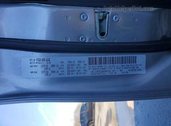1C4PJMLB3KD433114 2019 JEEP CHEROKEE Silver VIN կոդի պիտակի տեսք