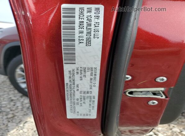 1C4PJMLB7MD160553 2021 JEEP CHEROKEE Burgundy VIN sticker view