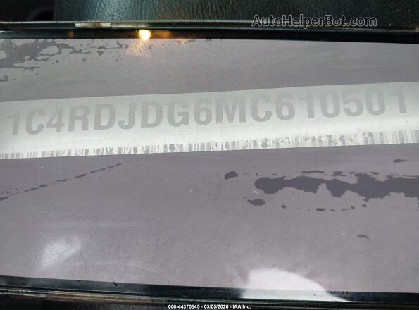 1C4RDJDG6MC610501 2021 DODGE DURANGO Черный Вид подкапотного пространства