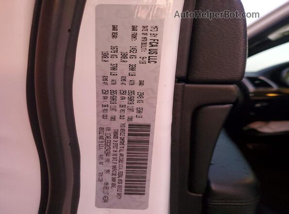 1C4RJEBG2KC542844 2019 JEEP GRAND White VIN კოდის სტიკერის ხედი
