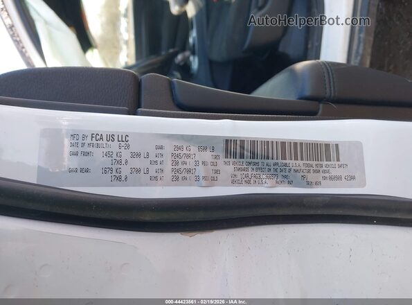 1C4RJFAG3LC366573 2020 JEEP GRAND CHEROKEE Белый Вид подкапотного пространства