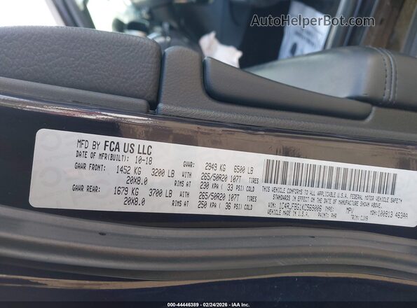1C4RJFBG1KC569006 2019 JEEP GRAND CHEROKEE Черный Вид подкапотного пространства