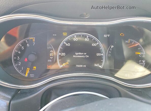 1C4RJFBGXJC208226 2018 JEEP GRAND Blue Widok zestawu wskaźników
