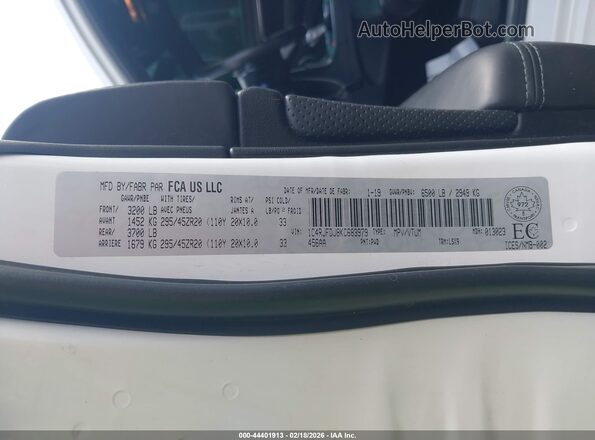 1C4RJFDJ8KC683979 2019 JEEP GRAND CHEROKEE White ძრავის განყოფილების ხედი