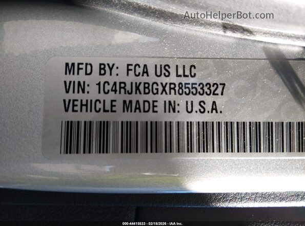 1C4RJKBGXR8553327 2024 JEEP GRAND CHEROKEE L Silver Вид підкапотного простору