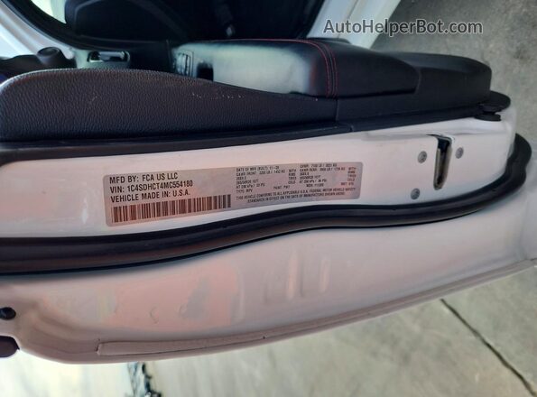 1C4SDHCT4MC554180 2021 DODGE DURANGO White Սալոնի 360 աստիճան տեսք